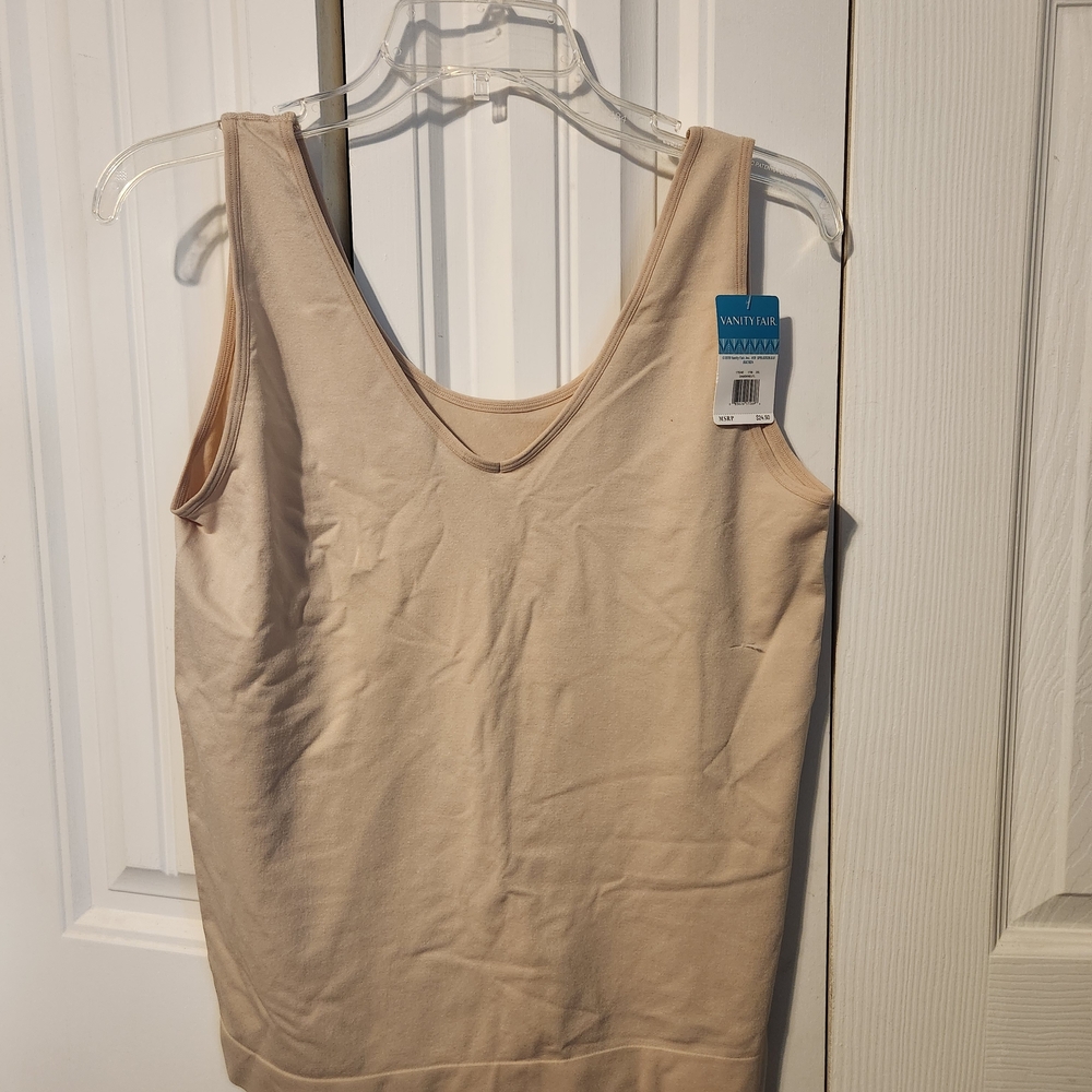 Vanity Fair Women's Cream Shapewear Tank